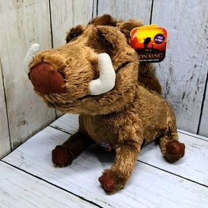 Disney Lion King Pumbaa 10"l Brown Fuzzy NWT "Tested":Not Talking Plush